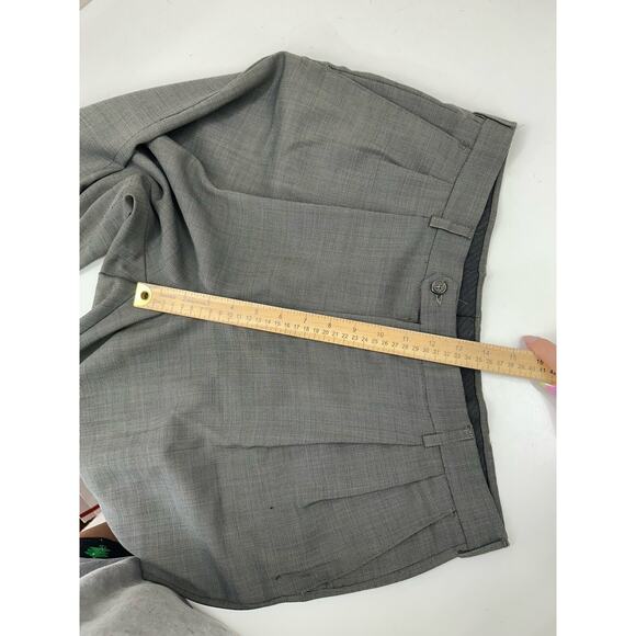 Hagger Black Label Mens Dress Pants Size 36x30 Gray Pleated Cuffed - Picture 7 of 11